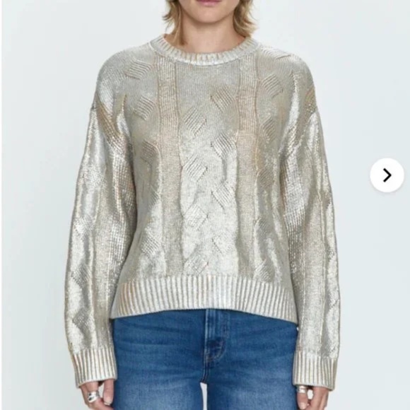 Pistola Everly Gilded Castle Cable Knit Sweater S - Picture 2 of 10